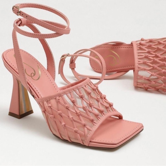Sam Edelman Shoes - NIB Sam Edelman Candice Faux Leather Square Toe Heels Strappy Sandals